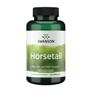 Swanson Horsetail - Herbal Supplement Supporting Healthy Hair, Skin & Nails - Natural Ingredients for Bone Health & Urinary Tract Support - (90 Capsules, 500mg Each)