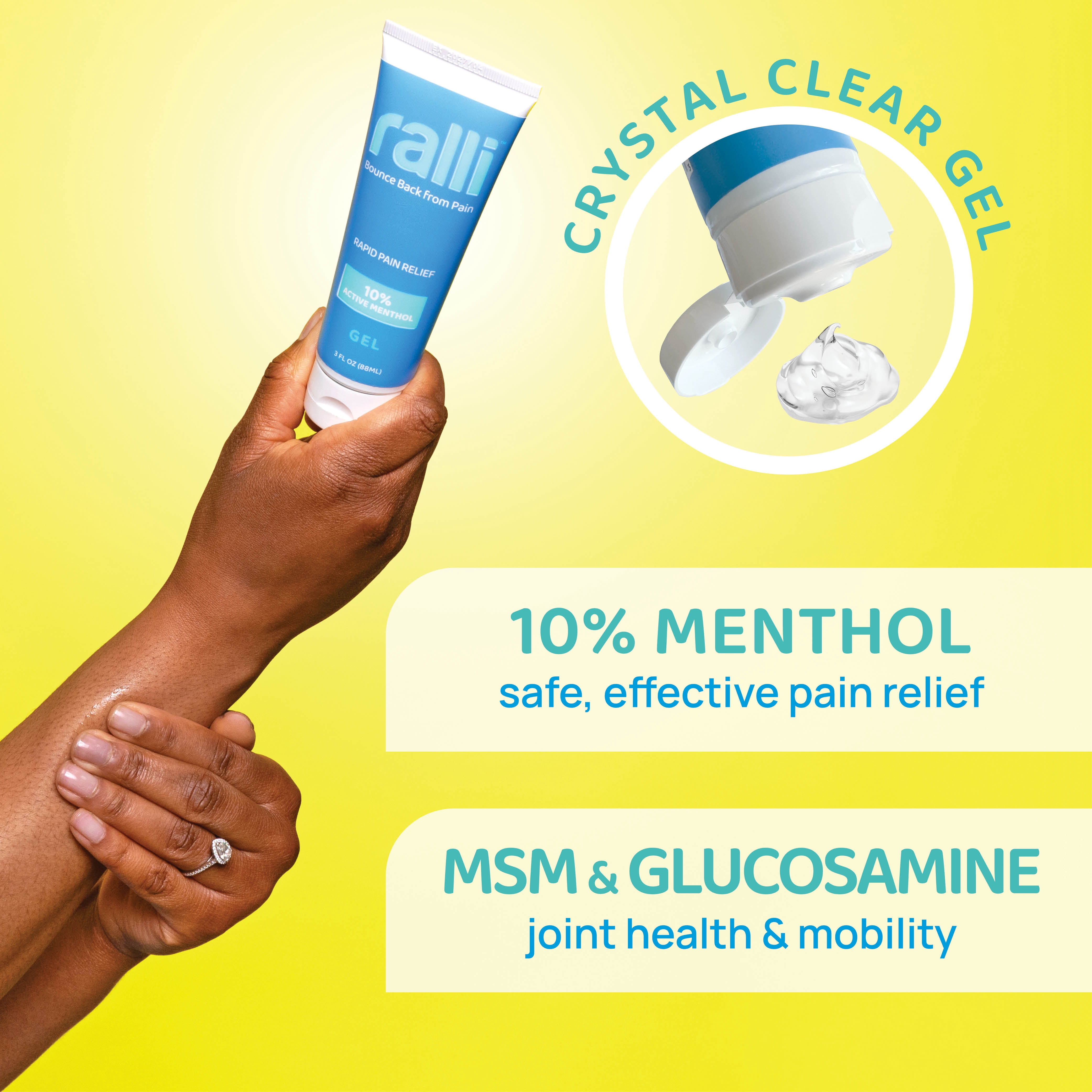 Ralli Rapid Relief Gel for Muscle Aches, Joint Pain and Arthritis, 3oz