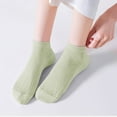 thumbnail image 4 of OVBMPZD Women Socks Size 9-11 Green 5PC Eyelet Ankle Light Cotton Socks Uniform Socks for Girls, 4 of 5