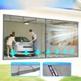 thumbnail image 4 of Grey Garage Door Screen for 1 Car 8x7FT, Magnetic Screen Doors with Retractable Fiberglass Mesh and Heavy Duty Weighted Bottom, Easy Assembly & Pass, Hands Free Screen Door for Entry Door, 4 of 7