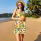 thumbnail image 3 of Balery Sunflower Cornflower Poppy Vestidos de verano para mujer con estampado: vestido holgado sin mangas, vestido playero informal y cómodo para días calurosos., 3 of 7