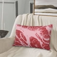 thumbnail image 5 of Sikiie Striped Meat Print Plush Pillow Cover, Wrinkle-proof and Stain-resistant Pillow Protector without Pillow Core, Home Decoration-14"x20", 5 of 6