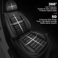 thumbnail image 5 of Car Seat Cover for Volvo XC90 2003-2014,Premium Leather Seat Covers,Waterproof Auto Protector Cushions Interior Accessories Black,Full Set(2 Row 5 Seats), 5 of 10