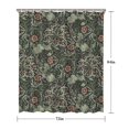thumbnail image 5 of Green Pioneer Flower Pattern Shower Curtain 72"x84" ,Bathroom Decorative Shower Curtains Set with 12 Hooks,Modern Waterproof Washable Shower Curtain, 5 of 6