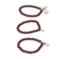 thumbnail image 1 of Phone Wrist Strap, Beaded Phone Charm Glossy  Widely  3 Pieces  for Keychain Dark Wine Red, 1 of 8