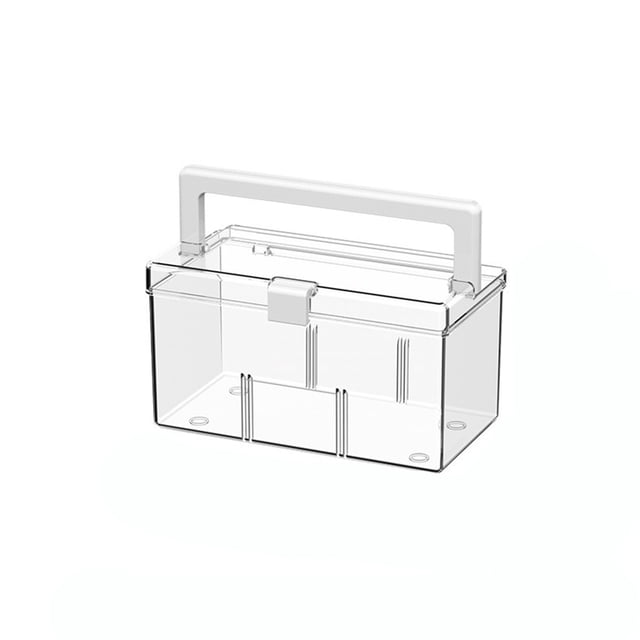 Stackable Storage Containers with Removable Dividers,Clear Organizing Box with Buckles and Handles,Portable Plastic Storage for Home Kitchen Closet Organization,Versatile Stackable Storage Bins