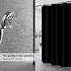 thumbnail image 4 of Cortina de ducha impermeable para baño, cortinas de baño a prueba de moho, tela de poliéster monocro Tomshoo  Negro/240cm * 200cm, 4 of 7