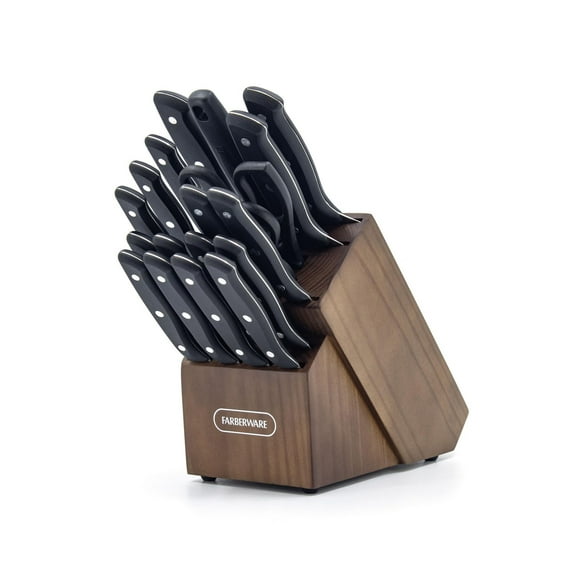 Farberware 20-Piece Stamped Knife Block Set, 20-Piece Knife Block