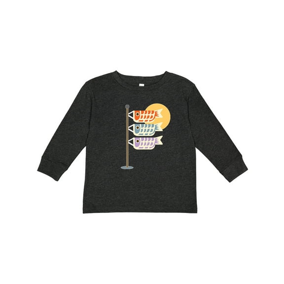 Inktastic Japanese Carp Fish Flags Boys or Girls Long Sleeve Toddler T-Shirt