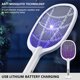 thumbnail image 2 of Muyoka Raqueta eléctrica Bug Zapper 1200MHA USB Recargable Mosquito Swatter 2 en 1 Lámpara de mosquitos y Fly Killer Control de plagas para el hogar Cocina Uso al aire libre para acampar Muyoka Hogar, 2 of 7