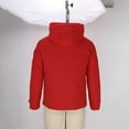 thumbnail image 6 of TFEOQRY Men Winter Short Padded Coats Parkas Casual Solid Color Hooded Zipper Jackets with Pockets Long Sleeve Cardigan Eiderdown Coat Red, 6 of 7
