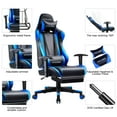 thumbnail image 5 of GTRACING Gaming Chair with Footrest Ergonomic Reclining Office Chair Swivel Rocker, Blue, 5 of 6