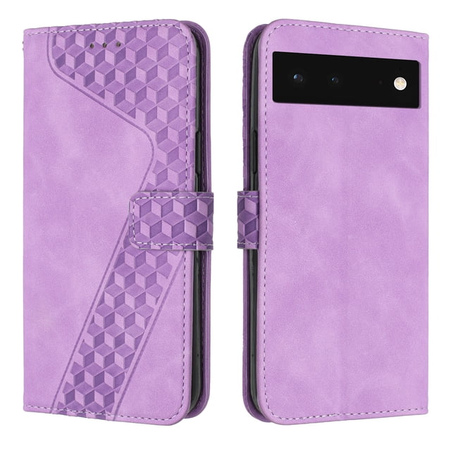 Compatible with Google Pixel 6 Case Wallet Design with Card Slots Magnetic Closure Cover