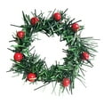thumbnail image 2 of 6 PCS Holly Berry Candle Ring,Small Wreaths for Crafts,Small Artificial Red Berries Pine Needles Wreath for Christmas Garland Ornaments Decor, 2 of 3
