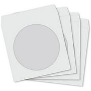 Angle View: TekNmotion 200 Single CD/DVD Paper Sleeves with Clear Window and Fold-over Flap