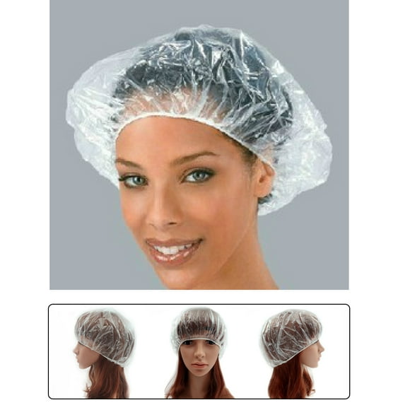 Gorros de baño desechables Bbanquetan transparentes 100 piezas para salón de spa