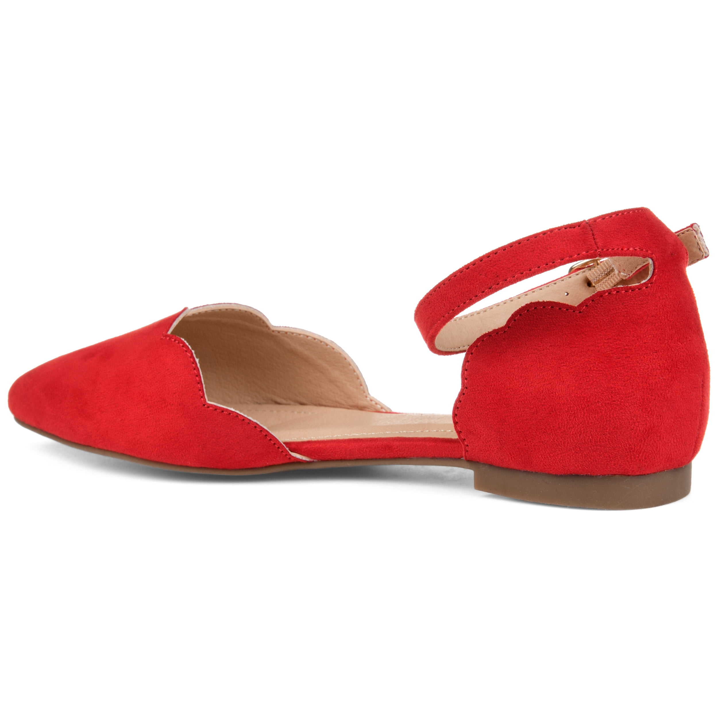 Journee Womens Lana Buckle Pointed Toe Ballet Flats, Widths Available