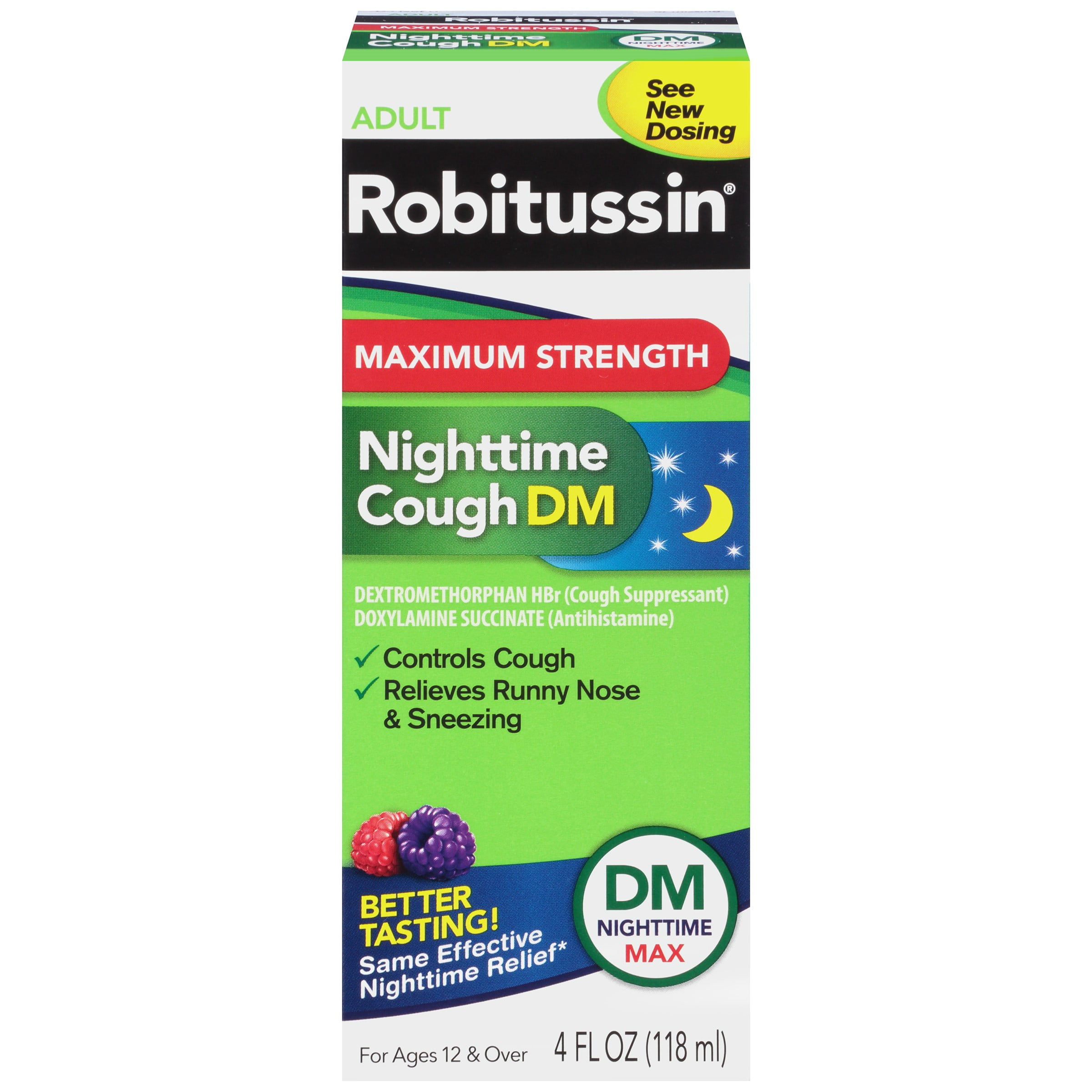 Robitussin Adult Maximum Strength Nighttime Cough DM Max Liquid 4 fl. Oz. Box