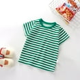 thumbnail image 2 of RMGVDSD Baby Short Sleeve Tee Shirt Toddler T-Shirt Kids Boys Girls T-Shirts Comfortable Striped T Shirt Cute Baby Tshirt Summer Casual Tops 6-7 Years, 2 of 7