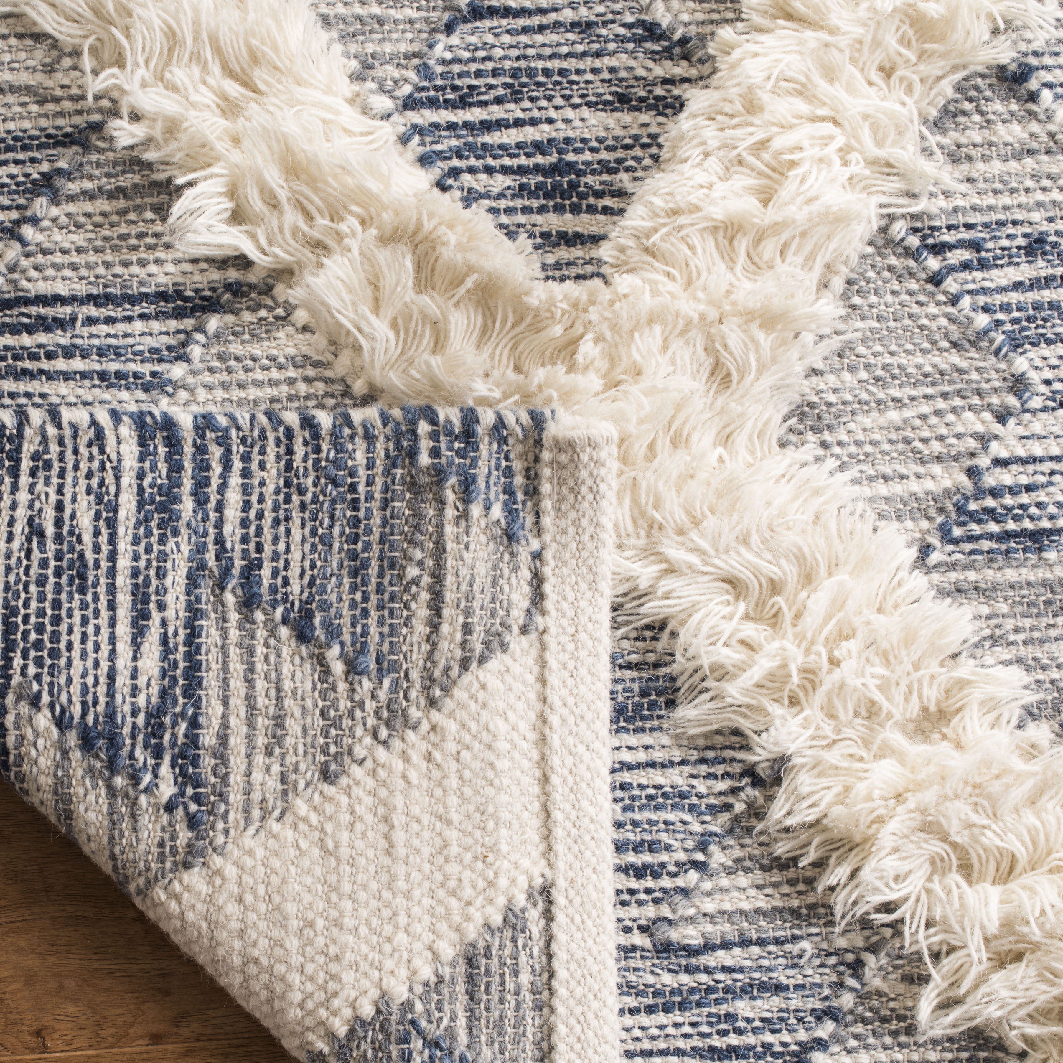 Safavieh Kenya Kensington Geometric Area Rug, Blue/Ivory, 9' x 12'