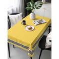 thumbnail image 6 of Yellow Table Cloth, Black White Modern Geometric Abstract Art Waterproof Tablecloth for Rectangle Tables, Reusable Washable Fabric Table Cover for Restaurant Kitchen Dining Tables 54"x108", 6 of 6
