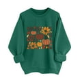 thumbnail image 6 of Womens Thanksgiving Day Sweatshirts Oversized Crewneck Pullover Tops Cute Floral Pumpkin Graphic Shirts Drop Shoulder Long Sleeve Fashion Sweatshirt Casual Loose Hoodies Sweater Holiday Clothes, 6 of 7