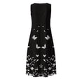thumbnail image 5 of Odbmxy Summer Womens Sundresses Tank V-Neck Midi Dress for Women Graphic Button A-Line Camping Dress, 5 of 5