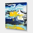 thumbnail image 3 of Designart ' Abstract Marble Composition In Blue and Yellow II ' Modern Canvas Wall Art Print, 3 of 4