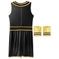 thumbnail image 6 of Haitryli Men's 3 Pieces Mr Toga Greek God Set Adult Party Toga Roman Dress with Wristband Black XL, 6 of 7