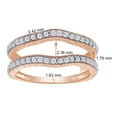 thumbnail image 2 of 0.50 Carat (ctw) Round Cut Natural White Diamond Ehancer Guard Ring In 10k Rose Gold Ring Size-4.5, 2 of 4