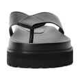 thumbnail image 3 of CMR CHAMARIPA Black Leather Elevator Sandals Comfort High Heel Flip Flop Sandals 6 CM / 2.36 Inches, 3 of 5