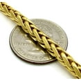 thumbnail image 4 of 14K Yellow Gold Hollow Wheat 5mm Diamond Cut Chain, FREE Microfiber Cloth, Braided Spiga Link Mens Womens Necklace, Giorgio Bergamo, 4 of 8