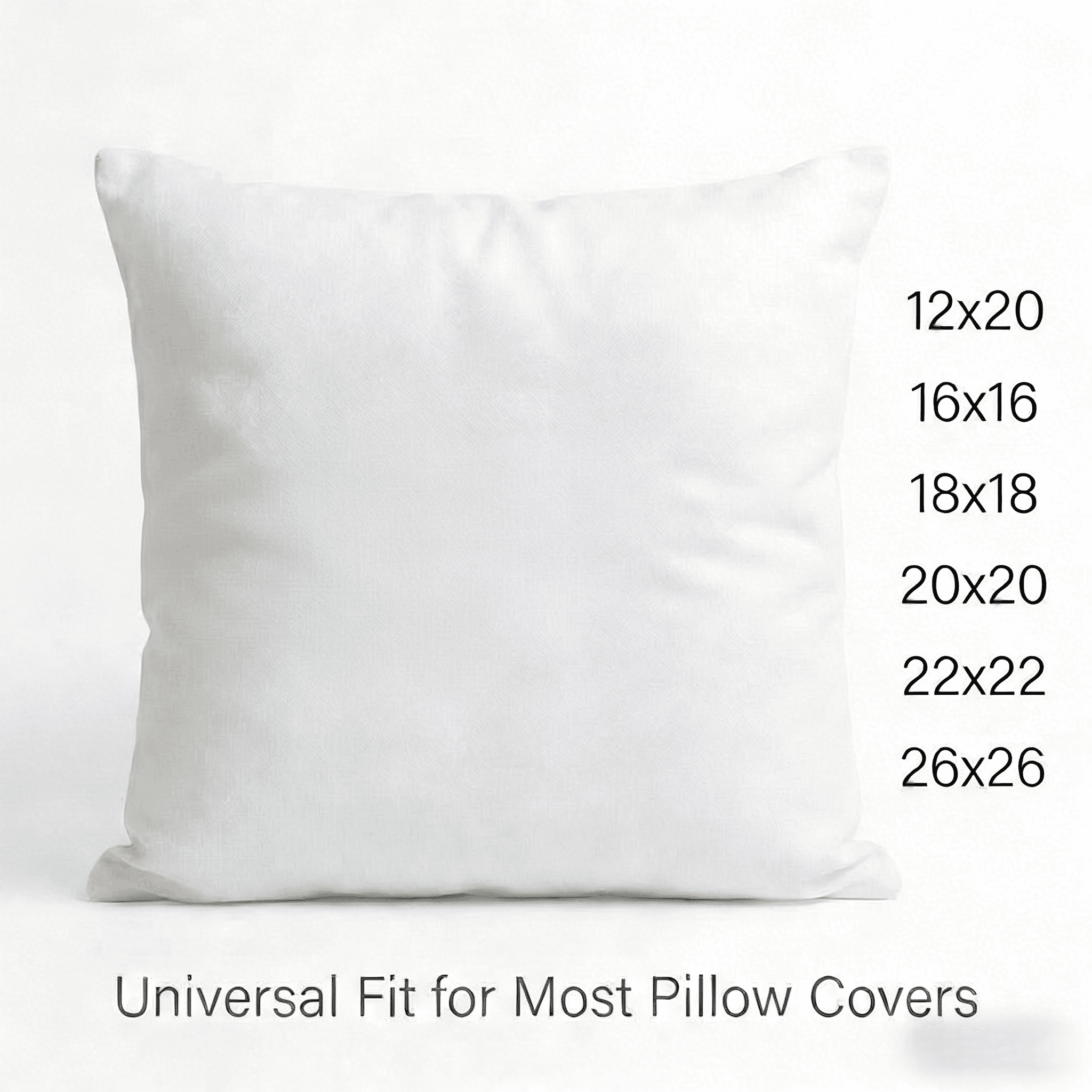 Phantoscope Hypoallergenic 18x18 Pillow Inserts 4 Pack, Square Firm Bulk Cushion Set for Sofa Couch