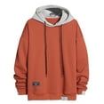 thumbnail image 1 of QIPOPIQ Chandail à Capuche Contrasté pour Hommes Patchwork en Liquidation, 1 of 5