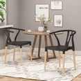 thumbnail image 4 of Plastic Dining Chair Set of 2 - Modern Style , Y-Shaped Wishbone Design in Premium Plastic and Durable Beechwood Legs, Lightweight and Portable Perfect for Indoor Dining and Kitchen Seating, 4 of 7