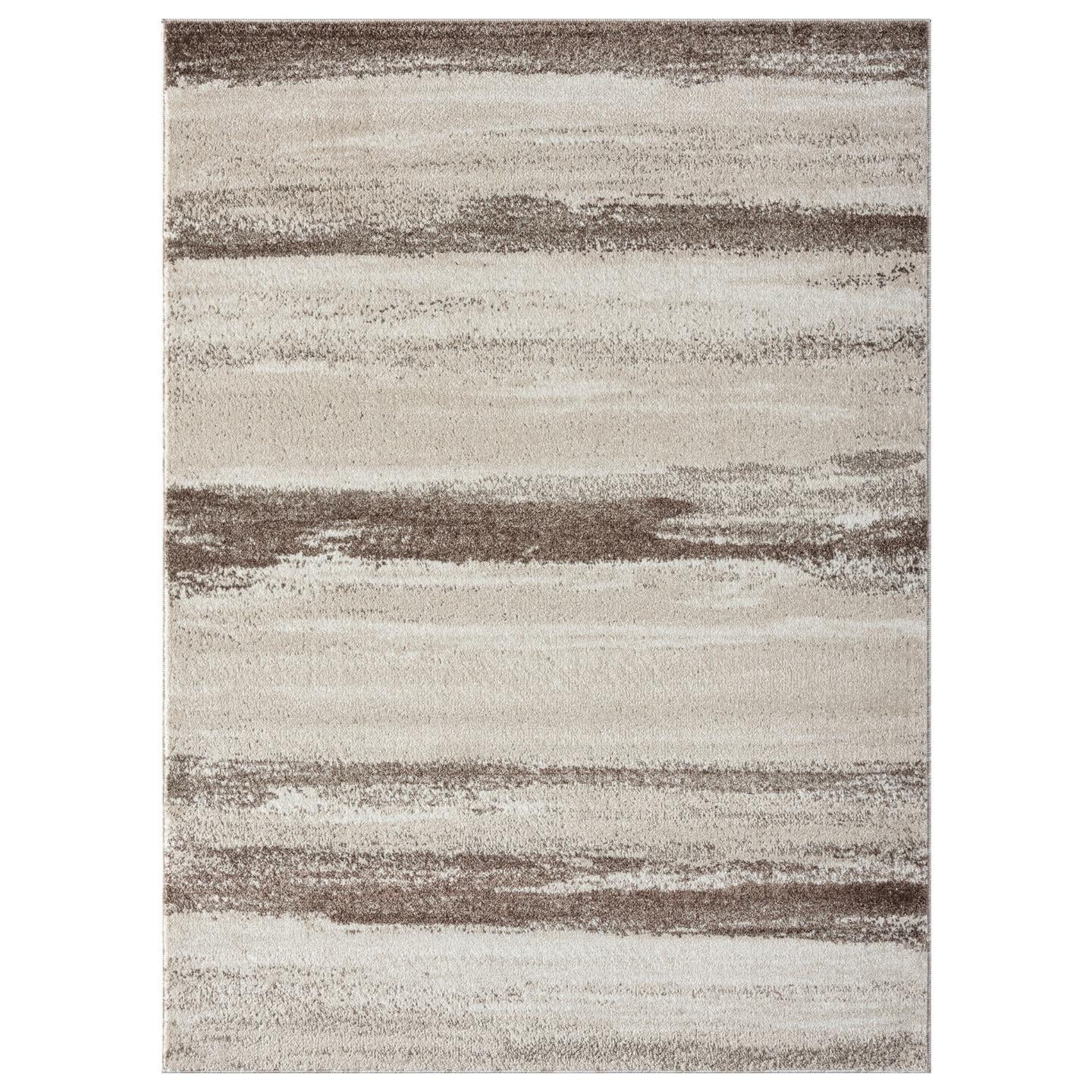 Luxe Weavers Lagos Collection 7501 Brown and Beige 6x9 Abstract Area Rug