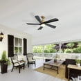 thumbnail image 3 of Sofucor 52-Inch Black Gold Wood Blade Ceiling Fan with LED Light and Remote Control - Modern, Farmhouse, Contemporary, 3 of 10