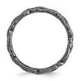 thumbnail image 3 of Sterling Silver Black-Plated Carved Band, 3 of 7