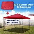 thumbnail image 3 of Remplacement de Toit de Gazebo pour Parasol de Patio Extérieur, Polyester Imperméable, Rouge Vin, 3 of 7
