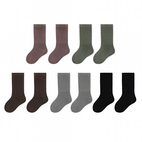 TELOLY 5 Pairs Toddler Winter Thermal Cotton Boot Socks Kids Boys Girls Low Cut Ankle Socks
