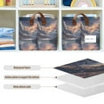 thumbnail image 4 of Yayeee Foldable Storage Basket for Shelves with Handles Set of 2 Waterproof Cloth Bins, Ethereal Mountain, 4 of 7