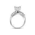 thumbnail image 2 of 10kt White Gold Princess Diamond Cluster Bridal Wedding Engagement Ring 1 Cttw, 2 of 2