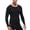 Black, variant on Active Men's Long Sleeve Athletic Compression Shirt with Crew Neckline and Stretch Fit Performance Fabric - Medium, Black