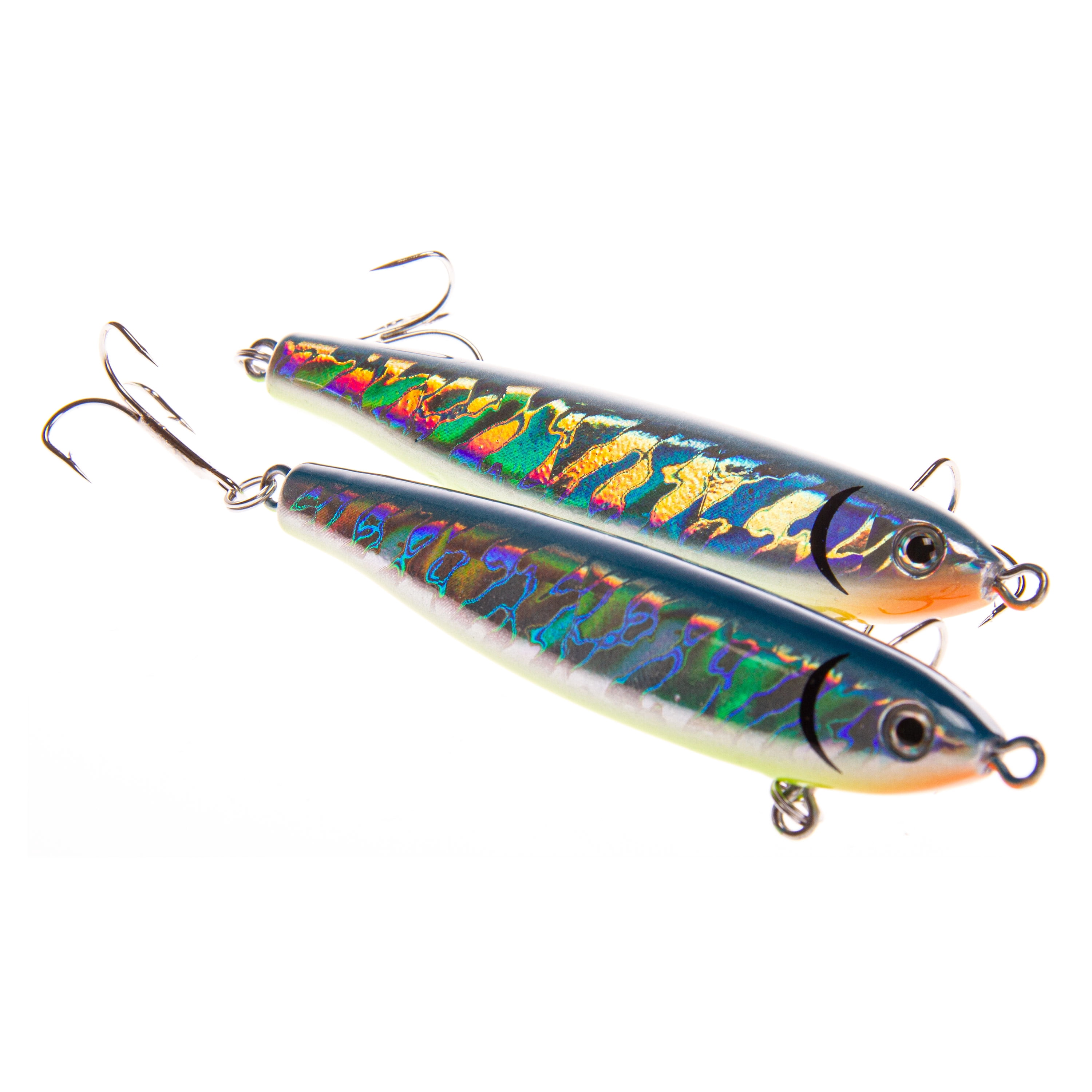 Ozark Trail Saltwater Inshore Twitch Bait Fishing Lures, Blue/Orange, 2-Pack