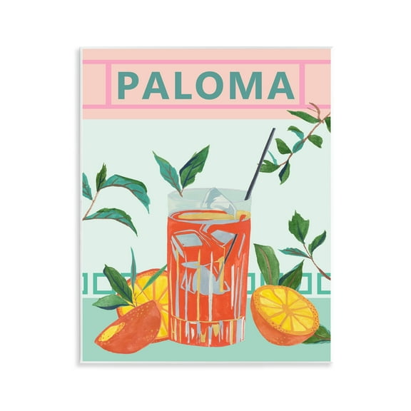 Stupell Industries Paloma Tropical Cocktail Food & Beverage Painting Unframed Art Print Wall Art, 11 x 14