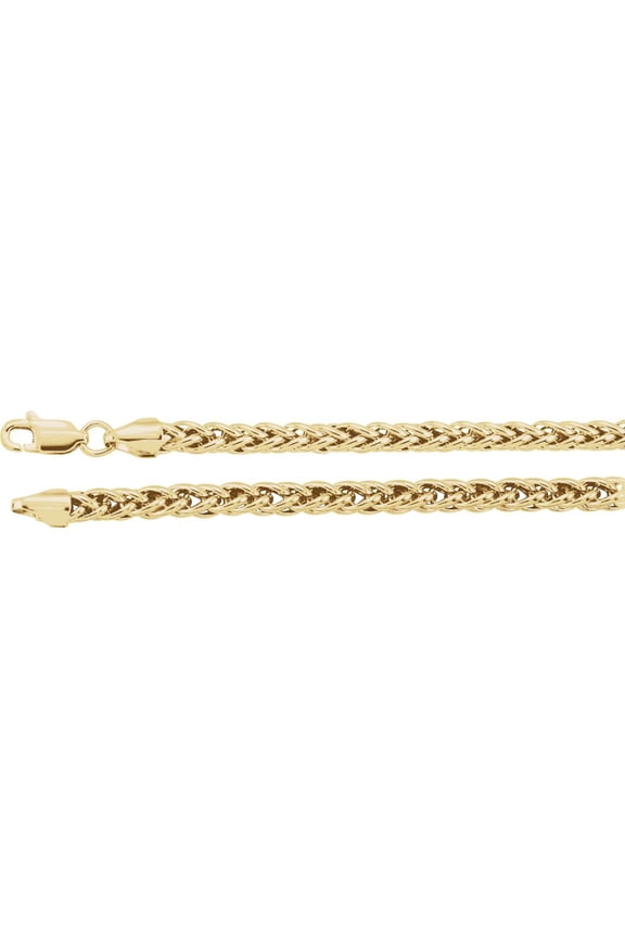 14K Yellow Gold 3.25mm Palma 7" Chain
