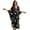 Black Honeycomb Bee, variant on Monstera Leaf Print Womens Beach Coverup V-Neck Swimwear Cover Up Maxi Beach Dress Plus Size Loungewear Resort Wear Summer Vacation Outfit