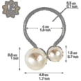 thumbnail image 3 of Paquete de 12 servilleteros de perlas, servilleteros dorados para eventos formales, 3 of 3