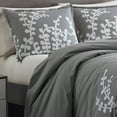 thumbnail image 4 of City Scene Branches Cotton Grey 3 Piece Duvet Cover Set-King, 4 of 8