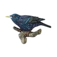 thumbnail image 3 of Pájaros reutilizables en una rama Colgador Colgando Mejoras para el hogar Arte de la pared Decoración Baño Resina de abrigo de pared para bolsa Azul Oscuro 12x3.5x7.3 perfecl Percheros, 3 of 8